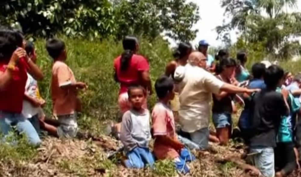 Llegan al lugar donde el ángel Pidió reparación por los pecados del Mundo entero